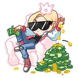 Vaper Girl WhatsApp Sticker #25