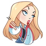Vaper Girl WhatsApp Sticker #27