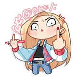 Vaper Girl WhatsApp Sticker #28