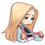 Vaper Girl WhatsApp Sticker #29