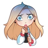 Vaper Girl WhatsApp Sticker #3