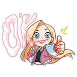 Vaper Girl WhatsApp Sticker #4