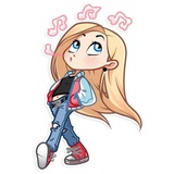 Vaper Girl WhatsApp Sticker #6
