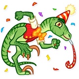 Velociraptor WhatsApp Sticker #15