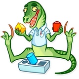 Velociraptor WhatsApp Sticker #18