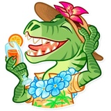 Velociraptor WhatsApp Sticker #29