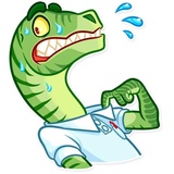 Velociraptor WhatsApp Sticker #4