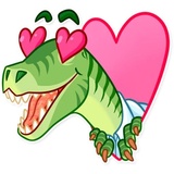 Velociraptor WhatsApp Sticker #9