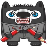 Vovkus the Wolf WhatsApp Sticker #28