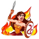 Warrior Queen WhatsApp Sticker #21