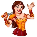 Warrior Queen WhatsApp Sticker #5