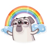 Water Pug WhatsApp Sticker #3