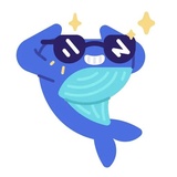 Whale Emoji WhatsApp Sticker #15