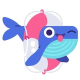 Whale Emoji WhatsApp Sticker #3