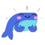 Whale Emoji WhatsApp Sticker #4