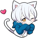 White Kitten WhatsApp Sticker #13