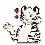 White Tiger WhatsApp Sticker #10