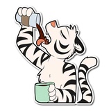White Tiger WhatsApp Sticker #11