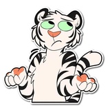 White Tiger WhatsApp Sticker #19