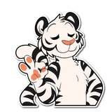 White Tiger WhatsApp Sticker #24