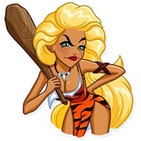 Wild Woman WhatsApp Sticker #10