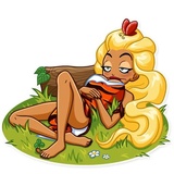 Wild Woman WhatsApp Sticker #12