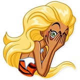 Wild Woman WhatsApp Sticker #13