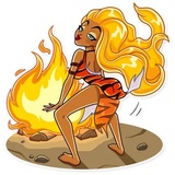 Wild Woman WhatsApp Sticker #16