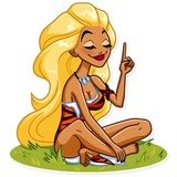 Wild Woman WhatsApp Sticker #21