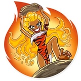 Wild Woman WhatsApp Sticker #23