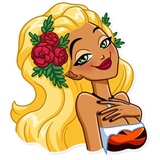 Wild Woman WhatsApp Sticker #25