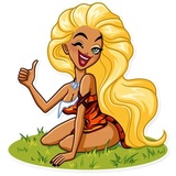 Wild Woman WhatsApp Sticker #3