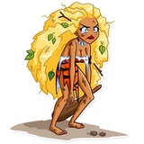 Wild Woman WhatsApp Sticker #30