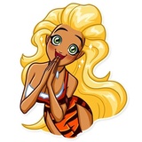 Wild Woman WhatsApp Sticker #7