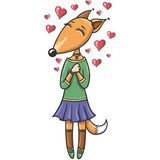 Wolf and Fox WhatsApp Sticker #18