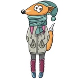 Wolf and Fox WhatsApp Sticker #21