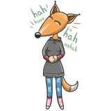 Wolf and Fox WhatsApp Sticker #22