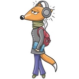 Wolf and Fox WhatsApp Sticker #23