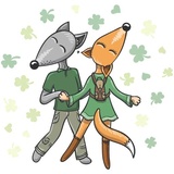 Wolf and Fox WhatsApp Sticker #6
