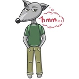 Wolf and Fox WhatsApp Sticker #7