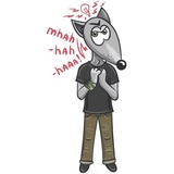 Wolf and Fox WhatsApp Sticker #9