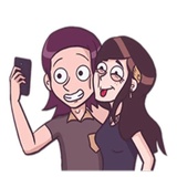 Young & Cool Couple WhatsApp Sticker #16
