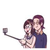 Young & Cool Couple WhatsApp Sticker #17