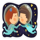 Love in Space WhatsApp Sticker #2