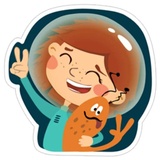 Love in Space WhatsApp Sticker #20