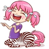 Zebra Girl WhatsApp Sticker pack