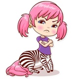 Zebra Girl WhatsApp Sticker #10