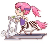 Zebra Girl WhatsApp Sticker #12
