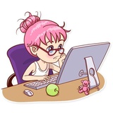 Zebra Girl WhatsApp Sticker #14