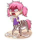 Zebra Girl WhatsApp Sticker #15